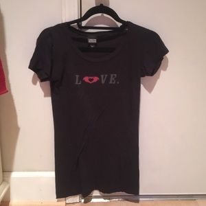 RARE Clandestine "Love" logo t shirt